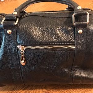 Terzetto Black Leather Satchel - Like New